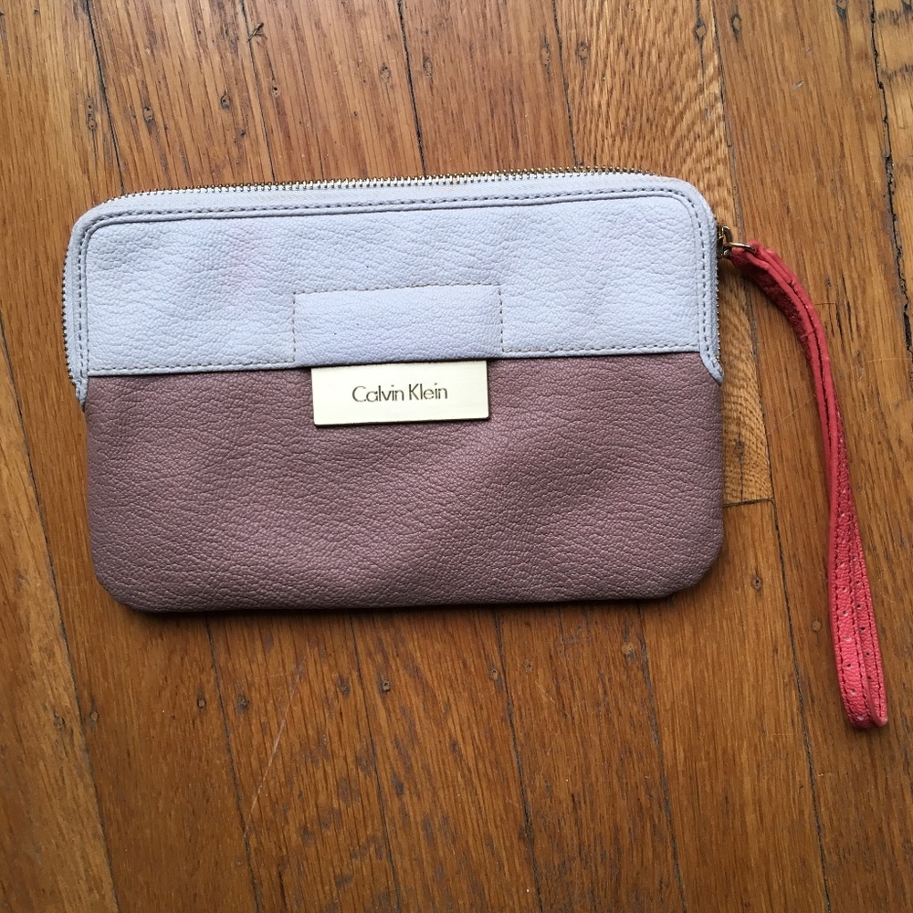 Calvin Klein Leather Wristlet